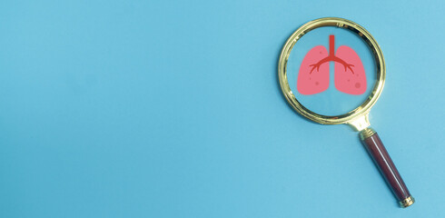 magnifier glass care Lung health therapy ,respiratory disease ,lung cancer ,bronchitis ,Bronchial Asthma ,Tuberculosis ,pneumonia ,asthma ,eco air pollution.insurance, hospital.world no tobacco day