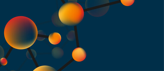 Line points connections geometric abstract background