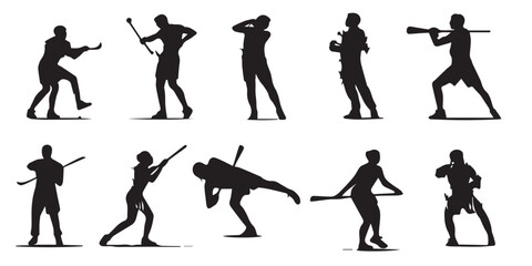 A silhouette athletic man vector illustration. 