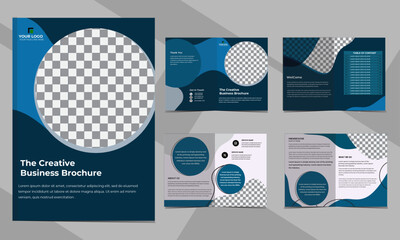 company profile brochure template layout design, 08 pages corporate brochure design template, Minimal Business Brochure template design