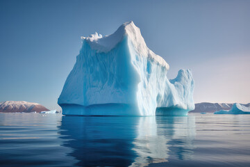 Fototapeta na wymiar A breathtaking photograph capturing the tip of an iceberg