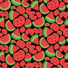 watermelon seamless pattern background textile