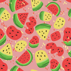 watermelon seamless pattern background textile