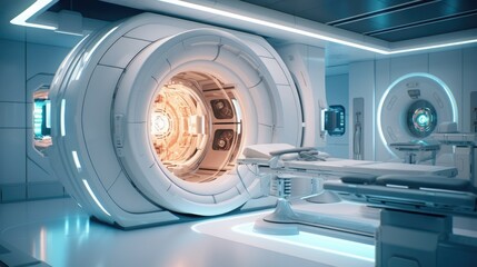 Futuristic ct scan room