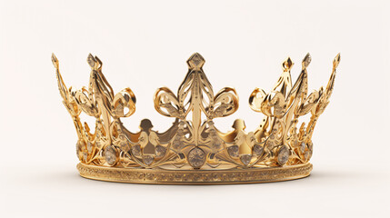 Vintage Crown on White Background