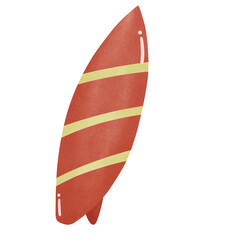 Surfboard Watercolor Illustration