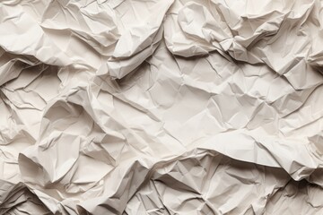 crumpled white paper with many strong creases (Generative AI, Generativ, KI)