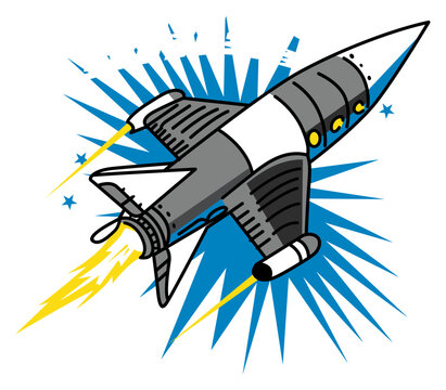 Animated figher jet cartoon playback