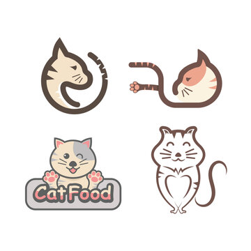 cat icon vector illustration element concept design template