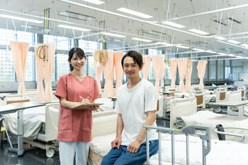 Obraz premium 医療服を着た日本人女性