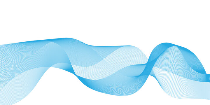 Abstract blue wave on white background. Vector illustration for your design. © Sigit