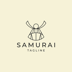 Samurai logo vector icon design template
