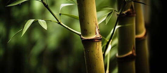Fototapeta na wymiar Bamboo tree closeup. Generative AI