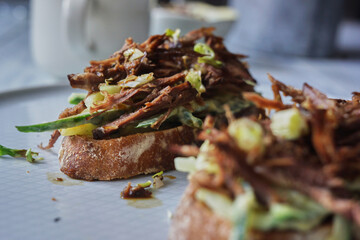 delicious open faced sandwiches for brunch