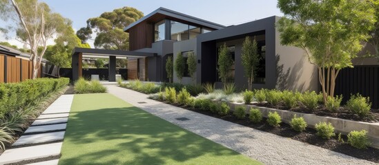 Contemporary home, residential building.