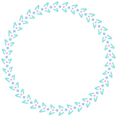Cute pastel circle border frame