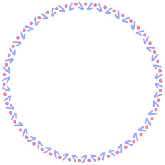 Cute pastel circle border frame
