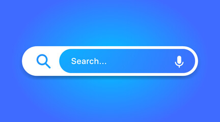 Search Bar with suggestions for UI UX design and web site. Search Address and navigation bar icon. Collection of search form templates for websites. Search engine web browser window template.