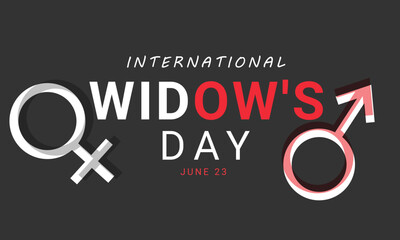 International Widows Day. background, banner, card, poster, template. Vector illustration. 