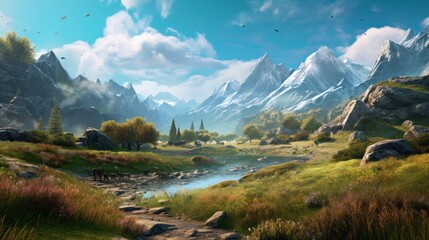 Beautiful Scenery Game Art