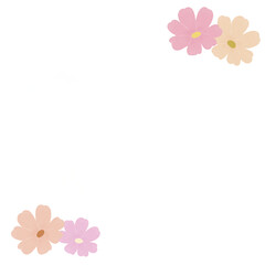 シンプルなお花のフレーム