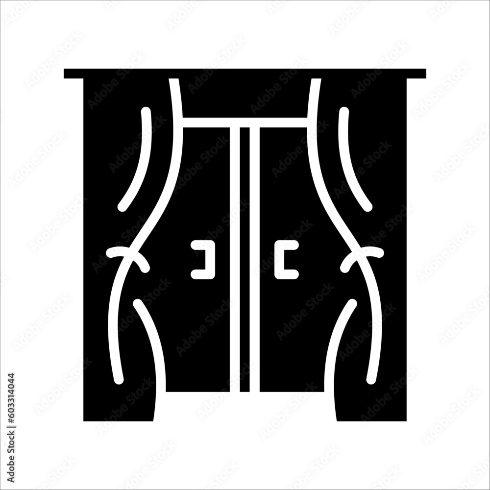 Aufkleber solid vector icon for theater stage which can be used various design projects.
