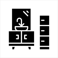 Solid vector icon for bathroom which can be used various design projects.