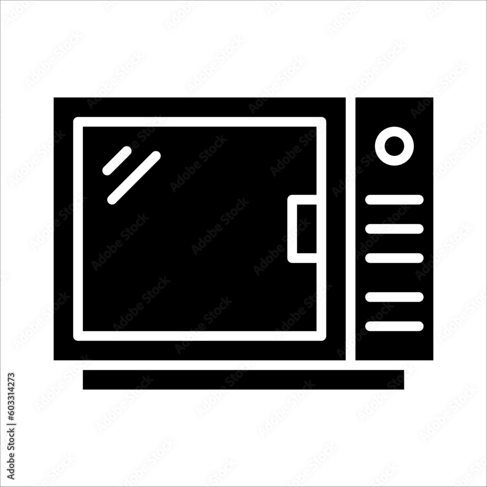 Poster Solid vector icon for oven which can be used various design projects.