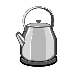drink electric kettle cartoon. domestic beverage, al object drink electric kettle sign. isolated symbol vector illustration
