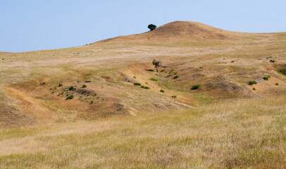 Obraz premium Arid Landscape of Little Bighorn Battlefield National Monument