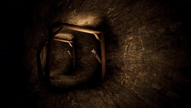 A look inside a disused underground mine which is now being used as a hideout.