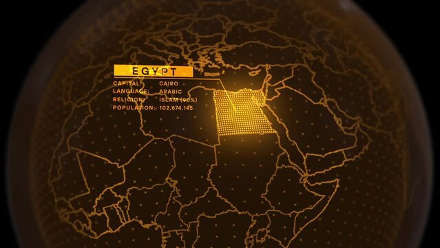 3D Map Of Egypt With Information
