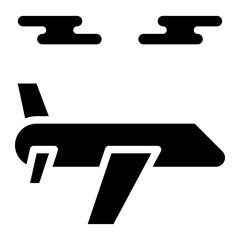 military plane glyph  