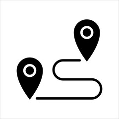 Solid vector icon for road route which can be used various design projects.