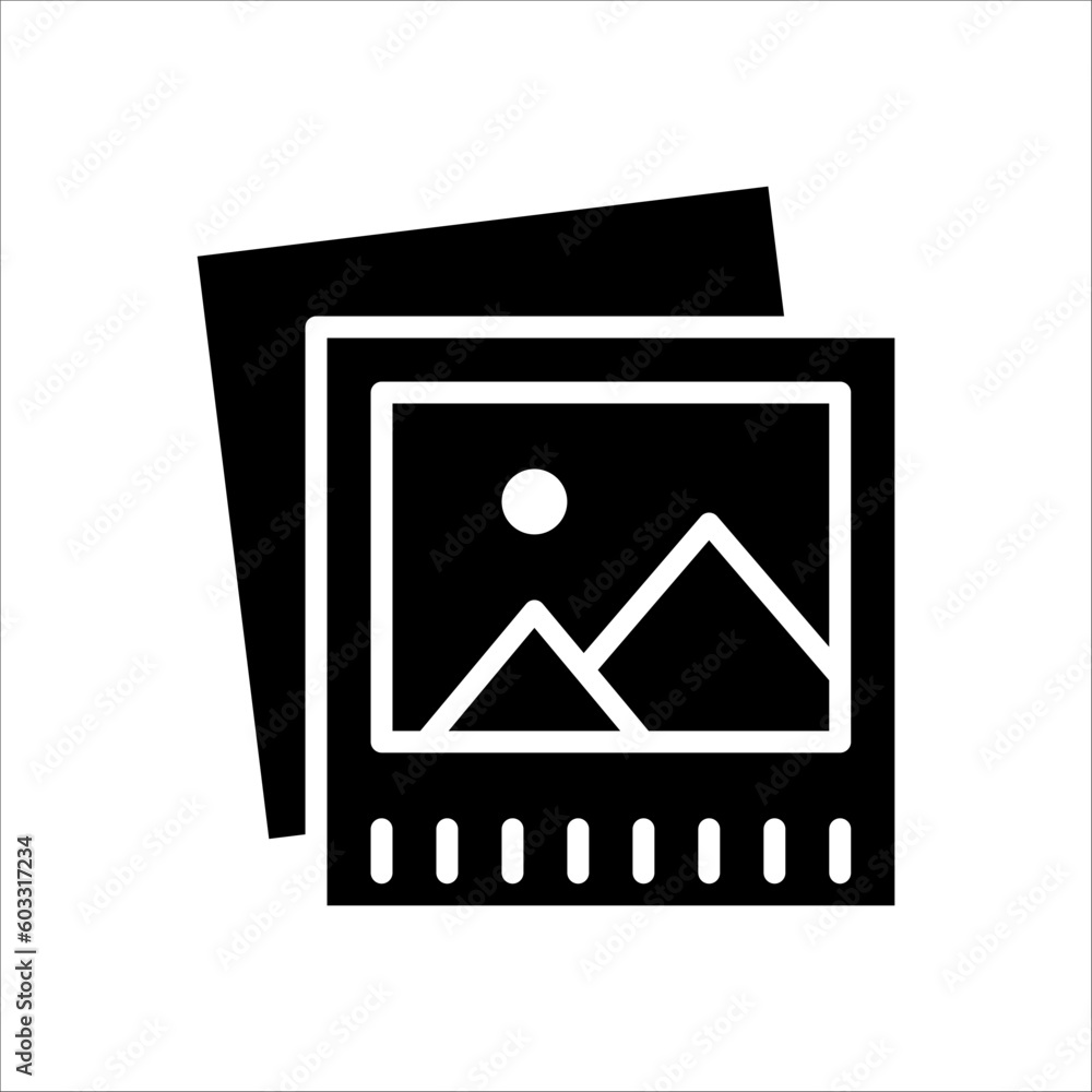 Poster solid vector icon for photo album which can be used various design projects.