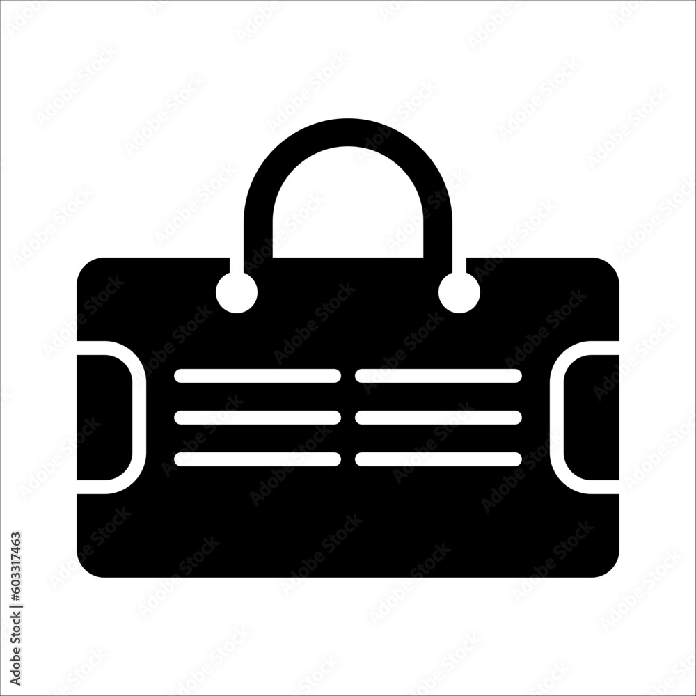 Poster solid vector icon for business briefcase which can be used various design projects.