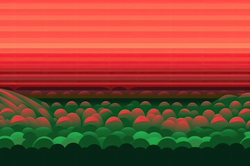 Fototapeta premium Abstract illustration in red and green colors. Generative AI
