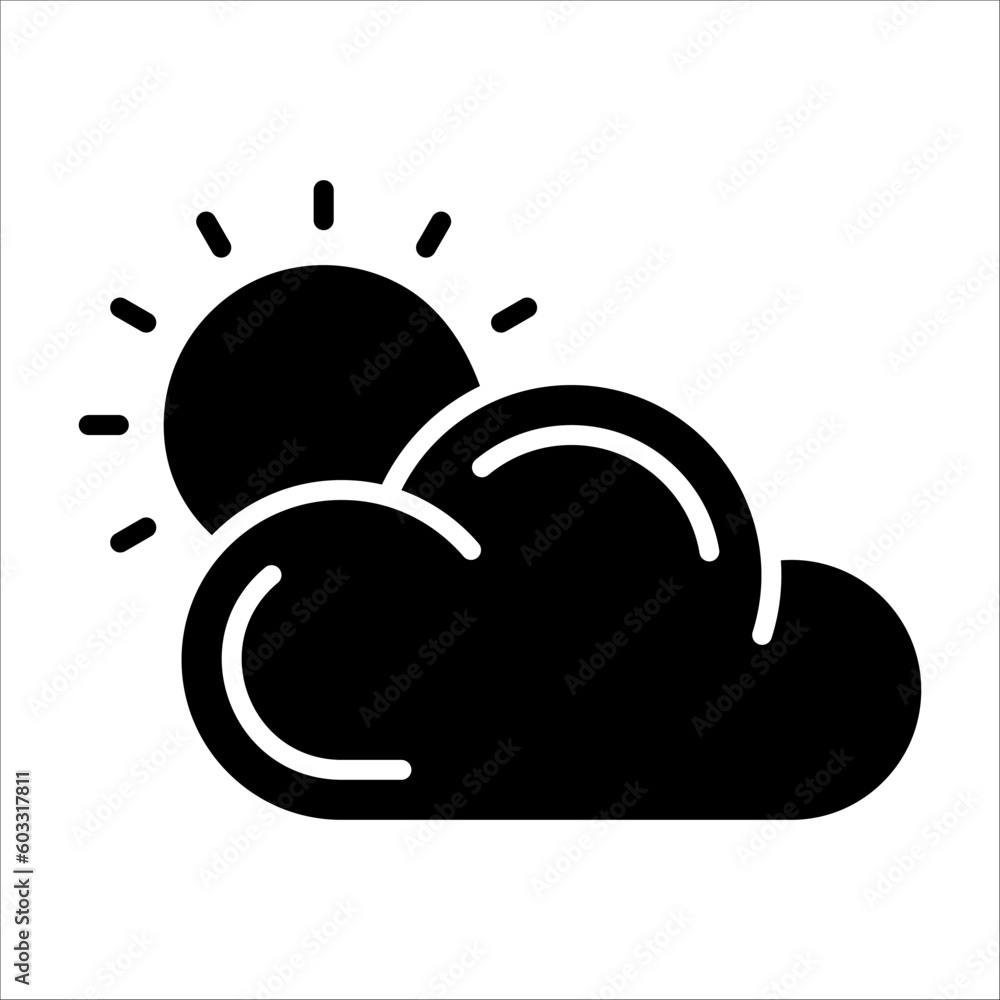 Poster solid vector icon for weather report which can be used various design projects.