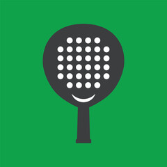 Isolated vector illustration of a padel racket. The minimalist design of the padel racket.