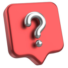 Question mark sign. 3D illustration.