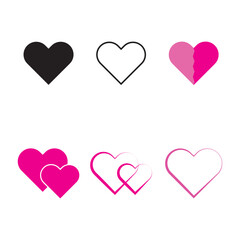 valentine icon and love icon