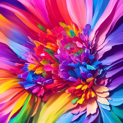 Obraz premium Magic flowers background. AI generated illustration