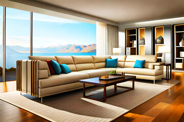 luxury elegant modern element sofa furniture with generative ai technology