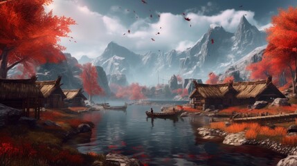 Fototapeta premium Game Environment Wallpaper Background