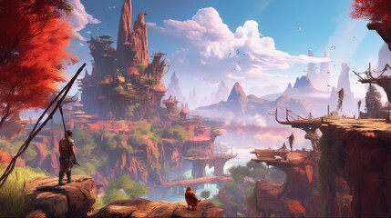 Fototapeta premium Game Environment Wallpaper Background