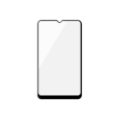 electronic phone glass screen cartoon. smart mobile, cell device electronic phone glass screen sign. isolated symbol vector illustration
