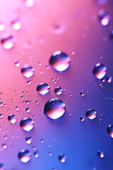 closeup drops of water on pink & purple background, wallpaper