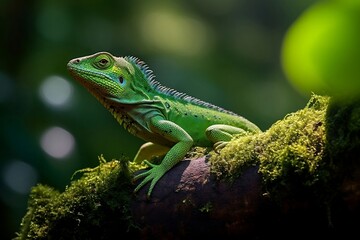Obraz premium green lizard
