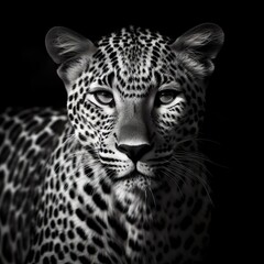 Fototapeta na wymiar Close Up Portrait Of A Leopard