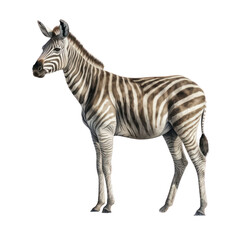 Zebra, Ilustracja bez tła, png, wygenerowane przez AI - obrazy, fototapety, plakaty